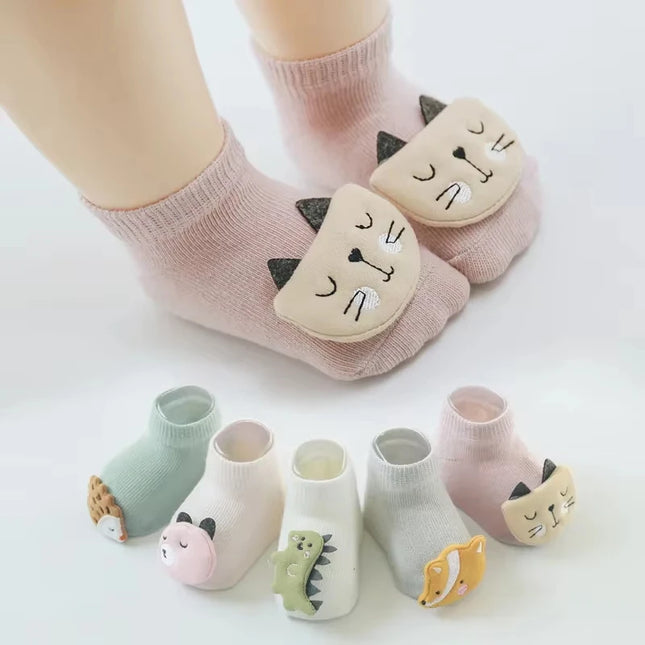 Baby Socks Girls Boys Toy Newborn Accessories Anti-Slip Cartoon Animals Kids Toddlers Gift Clothes Children Infant Stuff Fruit