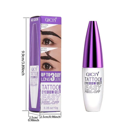 1pc Tear-Off Eyebrow Gel Lasting 3 Days Dyeing Eye Brow Long-Lasting Intense Waterproof Smudge-Proof Gel Make Up Cosmetic Tools