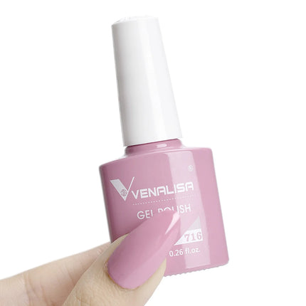 #758 Milky White Venalisa Nail Gel Polish Pearl Color Fall Nails TPO Free Long Wear Diamond Top Soak Off UV LED Gel Nail 7.5ml