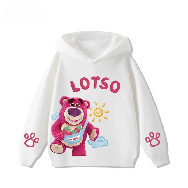 Boys and girls fashionable and cute Lotso print autumn and winter comfortable and warm children's sports pullover