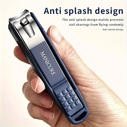 Stainless Steel Nail Clippers Manicure Tools Large Opening Nail Trimmer Anti Splash Design Sharp Edge Christmas Gift