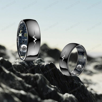 New ECG Monitor Smart Ring 2025 Heart Rate Blood Oxygen Health Monitoring Multi-sport Mode Temperature 3ATM Waterproof Smartring