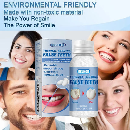 Temporary Tooth Repair Beads | Food Grade Dental Filling Material for Missing Broken Teeth, Denture Adhesive Solid Glue