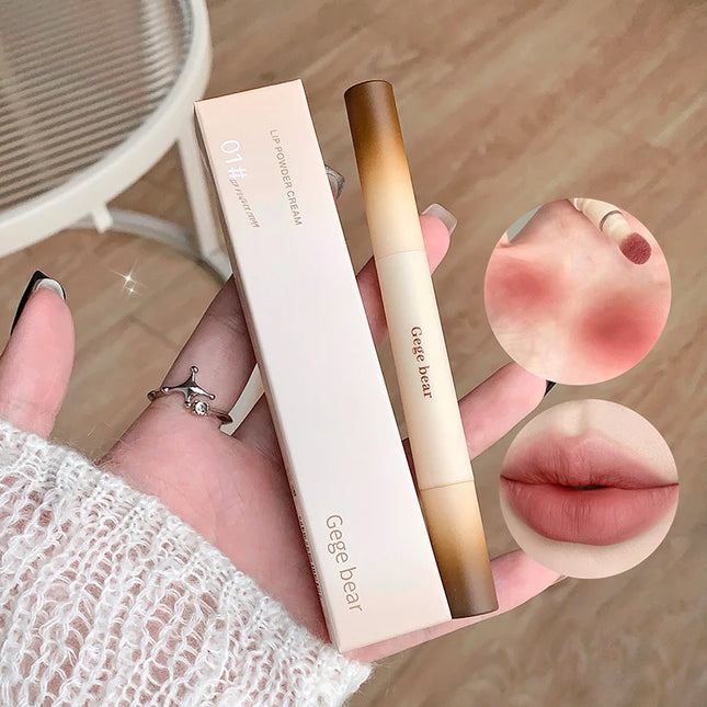 Gege Bear Velvet Matte Lip Powder Cream Long-Lasting Moisturizing Lipstick Autumn-Winter Color Natural-Looking Lip Stain