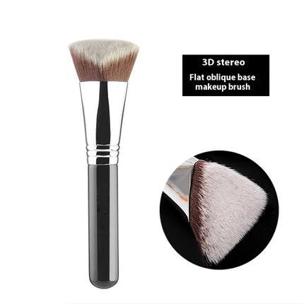 High Quality Makeup Kabuki Foundation Brush Luxury Single Pro Large Slant Triangle Square Tapered Vegan Cosmetic Brushes