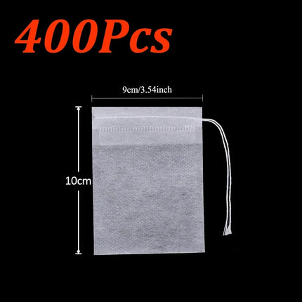 1000-100Pcs Disposable Tea Bags Empty Scented Tea Filter Bags Paper with Drawstring for Coffee Herb Loose Tea Kitchen Tools