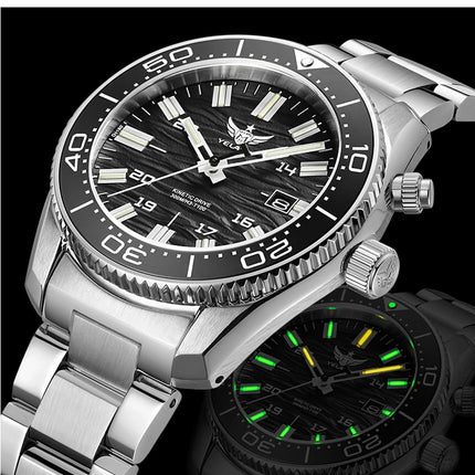 Yelang V1038 40mm Men Diving Watch Human Kinetic Energy Watch Brand Watch 300m Waterproof Watch luminous Japan PX82 Sapphire