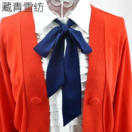 Girl Tie Tie College Storm Point Solid Color Ribbon Needs To Be Manually Knotted Daily Simple Bow Tie Shirt Accessories Bow Tie