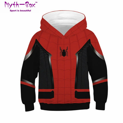 Autumn Winter Children's Hoodies Superhero's Print Coat Kids Sweatshirt Child Teen Hoody Tops 5-14y Boy's Hooded Coat Sportwear