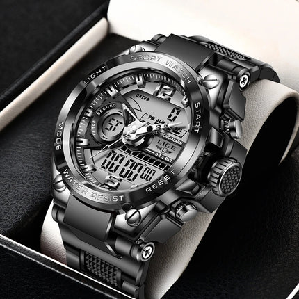 LIGE Men Military Watch Digital 50m Waterproof Wristwatch LED Quartz Clock Sport Watch Male Big Watches Men Relogios Masculino