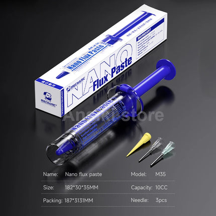 MECHANIC M35 Nano Flux New Ice Extreme Purity Flux Paste 98% Activity High Performance for CPU LED BGA Chip/Motherboard Repair