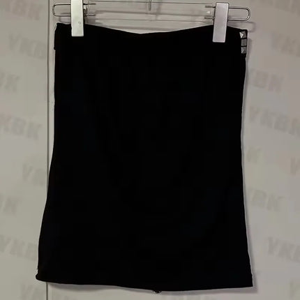 Hip Hop Streetwear Y2k t-shirt Sexy Crop Tops Harajuku Casual Tank Tops Sleeveless Slim Fit Vest Grunge Cool Girl Crop Tops