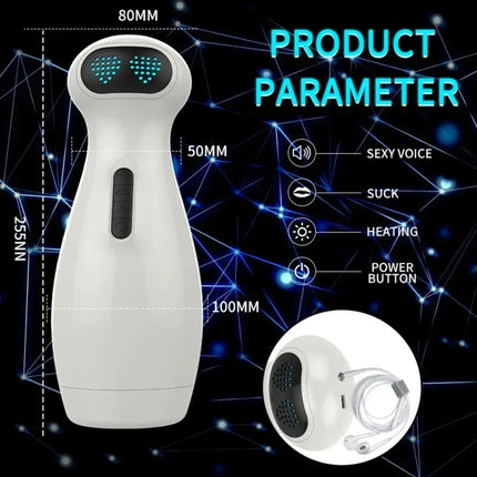Automatic Sucking Male Stroker 7 Vibration Suction Modes 3D Realistic Texture Body Safe Material Solo Play Adult Toy for Men 18+