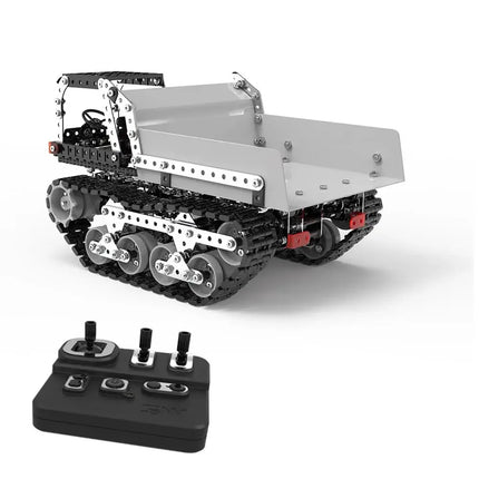 Metal Building Blocks Assembly Rc Truck 10ch Tracked Dump Truck Remote Control Trucks Screws Nuts Metal 3d Model For Boys