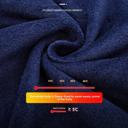 Thickened Fleece Men's Casual Shirt Warm Plaid Set Winter Wear Comfortable Breathable Fashionable Chinese Brand Clothing