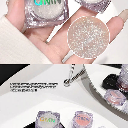 Shimmer Highlighter Powder Fine Sparkling Sequins Pearly Natural Pearlescent Highlight Face Body Brightening Contouring Makeup