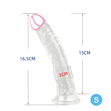 6 Size Realistic Dildo Jelly Penis Suction Cup Long Dildo Huge Sex Toys For Lesbian Women Female Masturbator Big Dick Fake Dick