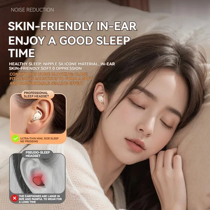 Wireless Bluetooth M73 Sports Game Music Mini Invisible Sleep Built in Microphone Earphones Suitable for Android IOS
