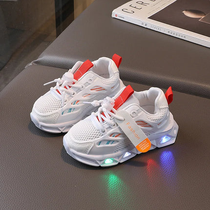1-6 Years LED Baby Luminous Shoes Boys Glowing Children Sport Sneakers Kids Girls Anti-slip Toddler Mesh Shoes Led Flash Lights