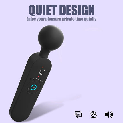 Digital Display USB Rechargeable AV Vibrator for Women Heated Clitoral Stimulator Powerful Female Massager Adult Products