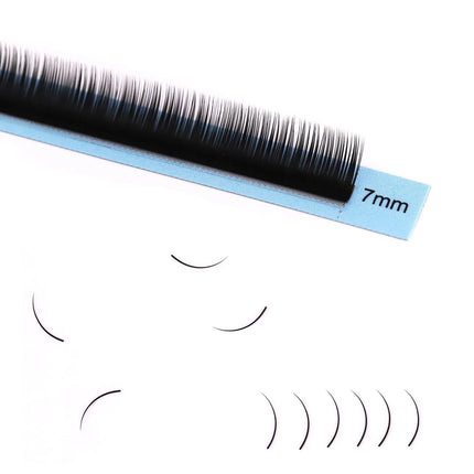 AGUUD Premium Bottom Lash J B Curl 0.03/0.05/0.07/0.10/0.15/0.20 5-6-7mm Mix 15-20mm Matte Classic Eyelash Extensions Lower Lash