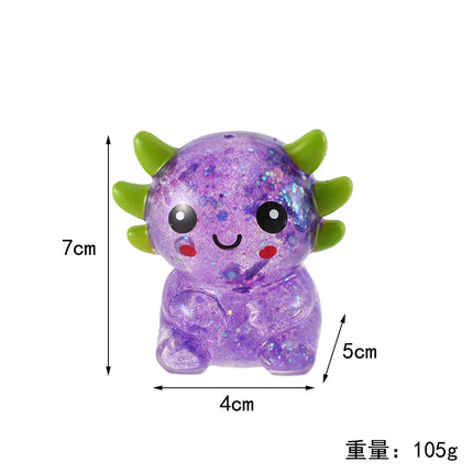 Axolotl Stress Balls Squishy Sensory Fidget Toys Stress Relief Malt Sugar Ball Cute Animal Squeeze Toys for Kids Birthday Gift