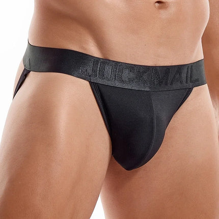 Men Underwear Thong Jockstrap Backless Breathable Mesh Cuecas Gay Jock Strap Homme Slip Erotic String Homens Tangas