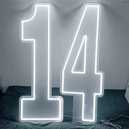Extra-Large LED Neon Numbers Sign 76cm/100cm Stand up & Wall Mounted for Birthday Wedding Celebration Party Decor