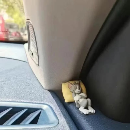 Cartoon Tom and Jerry Sleep Car Ornaments Car Decoration Car Interior Accessories Automotive Interior blind box Decorations