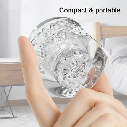 Male Masturbator Soft Pussy Penis Sleeve Sex Toys Transparent Crystal Vagina Adult Goods for Men Textured Tunnel Pocket Pussy