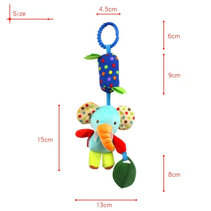 New Baby Rattles Mobiles Cartoon Animal Infant Toddler Toys Stroller Bed Hanging Crib Hanging Bell Plush Toys for 0-12months