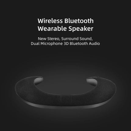 Portable Neck-mounted Speaker Wireless Bluetooth Speaker Stereo FM radio Support SD Card Slot with Microphone for Gaming