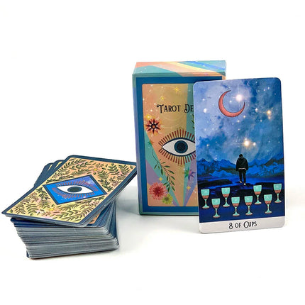 Hot-selling Tarot Cards 78 Exquisite Oracle Cards English Visions Fate Divination Edition Borad Playing Games For Easy Beginners