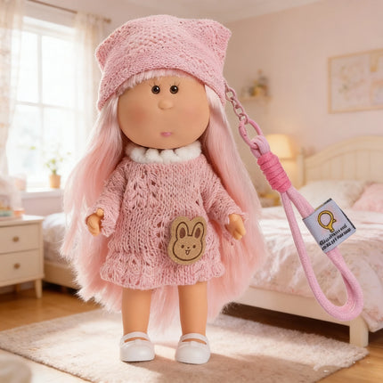 14cm Mini Spanish Potato Mia Doll Keychain Charm Bag Accessory Exquisite Toys Key Chain Kawaii Dolls Pendant