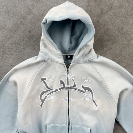 Divin Vintage Fashion Embroidery Zip Up Hoodies Y2k New Harajuku Hip Hop Coat Loose Hooded Sweatshirt Men And Women Streetwear