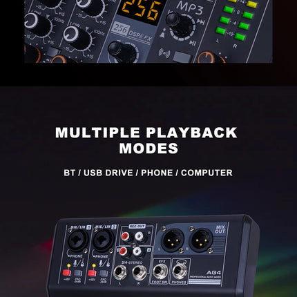 Sound card mixer mobile computer live broadcast network K song recording arranging suit belt USB reverberation 5V