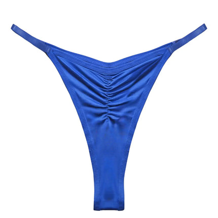 1pc Men's Thong - High Slit Ruched Ultra Sexy Cool Breathable No-Stick Semi-Sheer Men Underwear Casual Comfortable Men Briefs