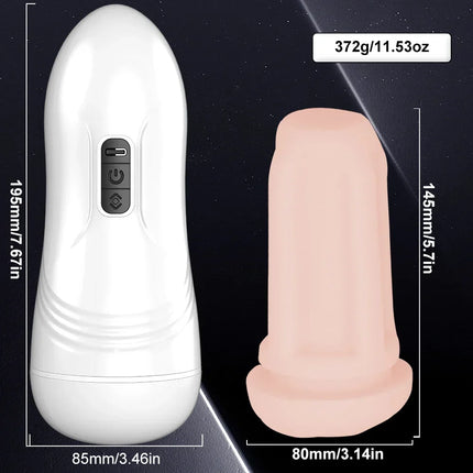 Automatic Male Masturbator Blowjob Sucking  Massager Pocket Pussy Real Vagina Machine Penis Train Cup Adult Sex Machine Toys Men