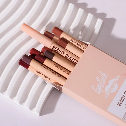 12pcs Lip Liner Pencil Set Matte Nude Sharping Lipliner Pencil Lipstick Waterproof Long Lasting Lipstick Pen Lip Tint Cosmetics
