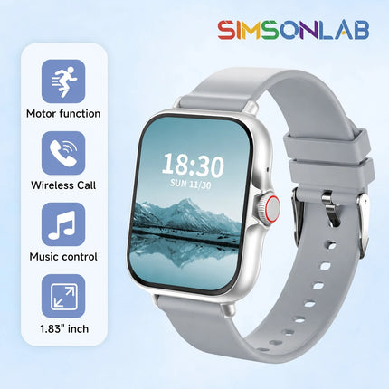 New Kids Study Partner Smart Watch 1.83'' HD Multi-Language Bluetooth Call Music Player Mini Games Calculator Perfect Gift 2026