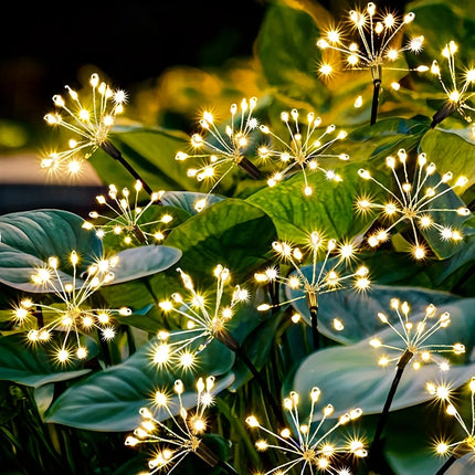 Solar Firework Lights Warm White with 60LEDs for Outdoor Garden Decoration Christmas New Year's Garland Decoration