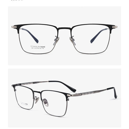 ZIROSAT 9009T Optical Glasses Pure Titanium Full-rim Frame Prescription Eyeglasses Rx Men Glasses for Male Eyewear