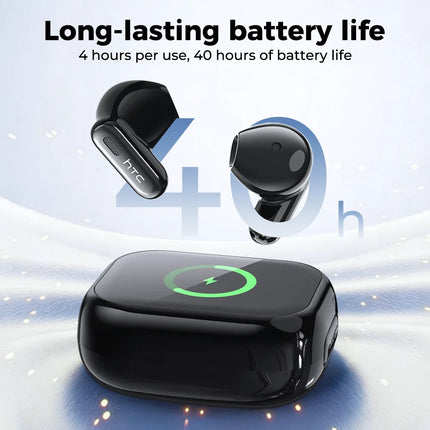 HD Screen Wireless Earphones Bluetooth Music Earbuds HTC NE68 150 Languages 30 hour Battery Life Clear Audio Comfortable Wearing