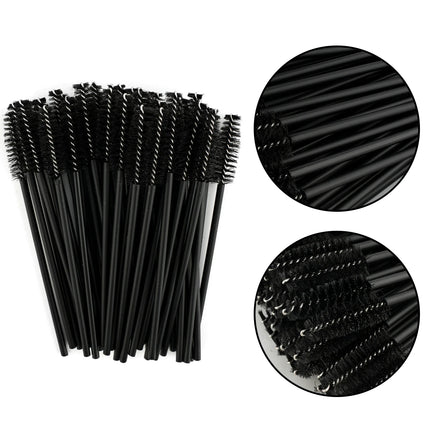 Lanjinglin 50/100Pcs Makeup Eyelash Brushes Crystal Eyebrow brush Diamond Handle Mascara Wand Applicator Lashes Extension Tools