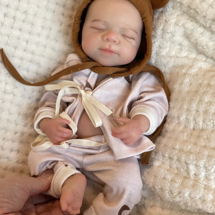 33cm Can Open Mouth Pascale Solid Silicone Reborn Baby Girls With Cute Clothes Lifelike Washable Newborn Baby Doll