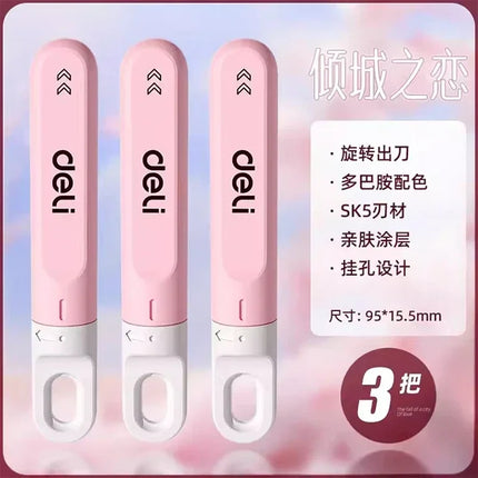 Deli Rotating Art Knife Handmade Paper Cutting Knife Express unboxing Art Student Dedicated Mini Multi functional Utility Knife