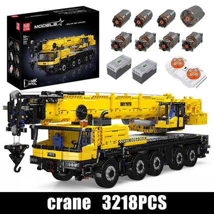 NEW 3218Pcs Technical City Engineering LTM1110 Mobile Building Blocks Crane Remote Control Truck Toys for Adults Kids Gifts