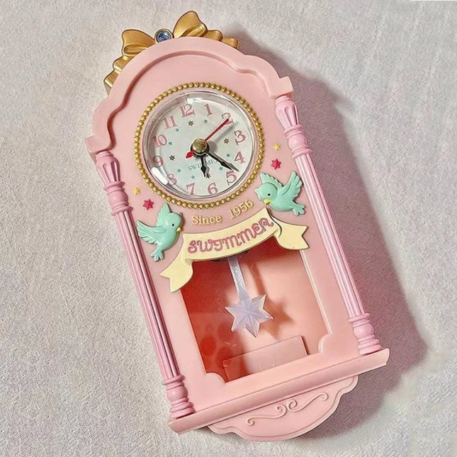 Vintage Wall Clock Unique Creative Aesthetic Wall Clocks Art Elegant Cartoon Watch Interior Home Bedroom Decoration Accessories