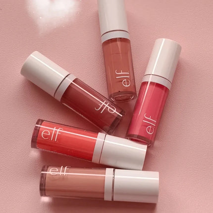 Elf Blush for Lips Cheeks Smooth Liquid Blush Two-ended Lipstick Lip Gloss Long-lasting Makeup Pink Primer for Pore Minimization