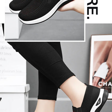 Women Casual Sports Shoes Breathable Lightweight Sneakers Anti-slip Flats Outdoor Running Walking Shoes Female Vulcanized Shoes